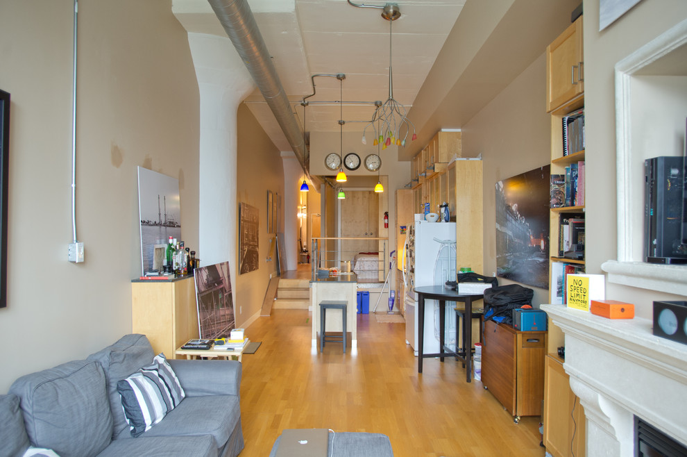 Индустриальный стиль в оформлении апартаментов от rad design inc, торонто, канада