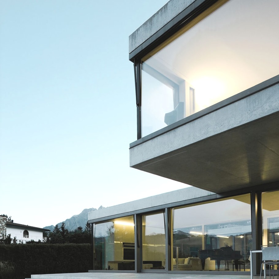 Когда от восторга захватывает дух, или проект villa m — кубический минимализм с видом на озеро люцерн от niklaus graber + christoph steiger architekten