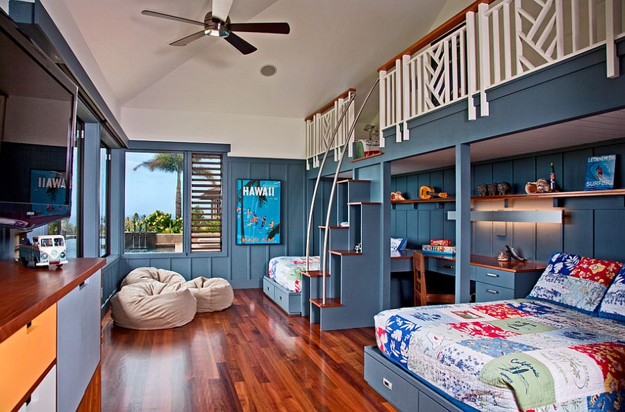 20 Потрясающих идей для интерьера детской спальни в тропическом стиле