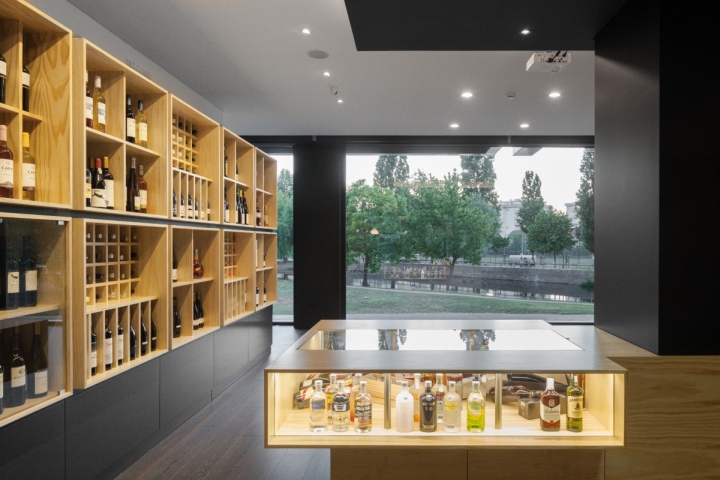 Винный бутик congresso das garrafas – красота дизайна интерьера в четкости его форм
