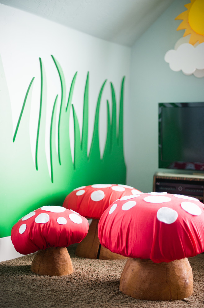 Яркое и фантастическое оформление детской комнаты от design loves detail, вашингтон, сша