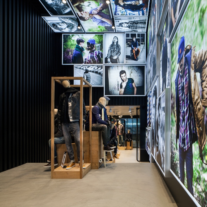 Новый флагманский магазин chasin одежды для отдыха от студии the invisible party, амстердам, нидерланды